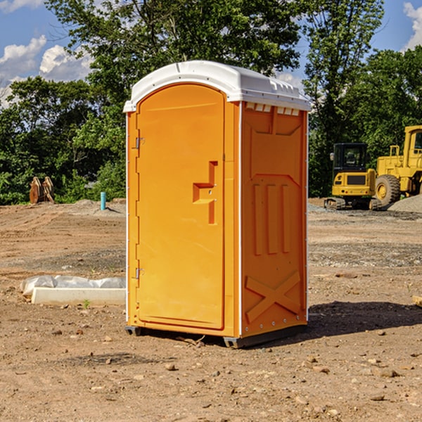 how often are the portable restrooms cleaned and serviced during a rental period in Jena LA